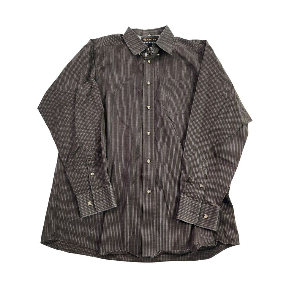Ariat Pro Series Mens L Large Long Sleeve Button Front Shirt‎